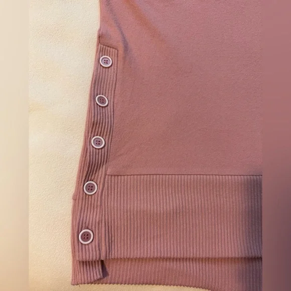 Blush Pink Button-Detail Sweater 2X - Picture 5 of 12
